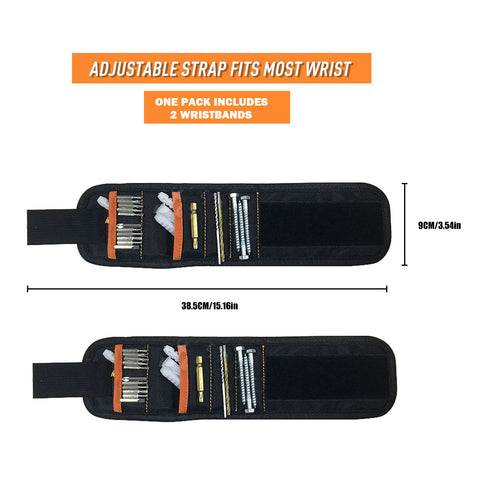 Magnetic Wristband Tool Belt - 2 Pack