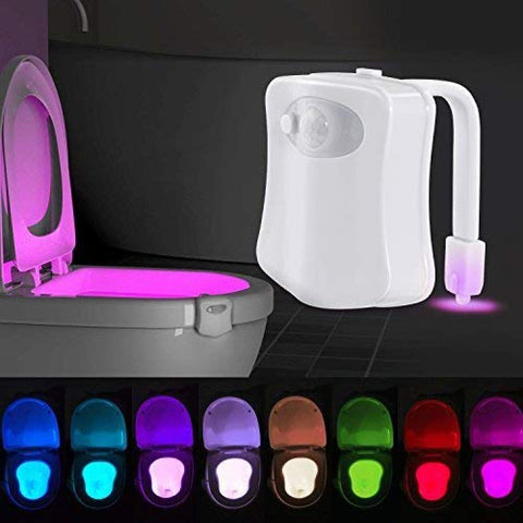Toilet Night Light - Motion Sensor Activated - LED Light - 8 Colors