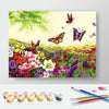Image of Paint by Numbers Kit - Flowers and Butterflies