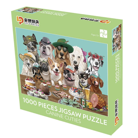 Canine Cuties Large Paper Puzzle - 1000 Pieces Jigsaw Puzzle
