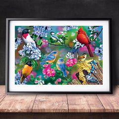 DIY Paint by Numbers Canvas Painting Kit - Birds Parrots