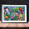 Image of DIY Paint by Numbers Canvas Painting Kit - Birds Parrots