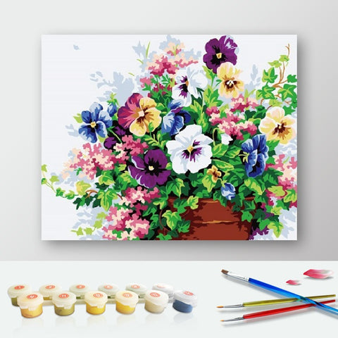 Paint by Numbers Kit - Pansy Flowers