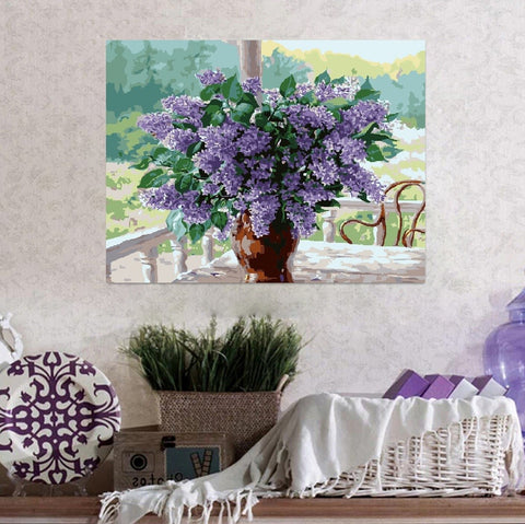 Paint by Numbers Kit - Lilac flower