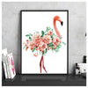 Image of Paint by Numbers Kit - Pink Flamingo and Roses