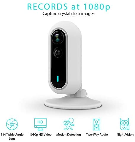 Smart Indoor Home Security Camera - Night Vision & Motion Detection - Full HD 1080P - Easy WiFi Setup