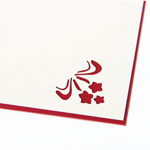 3D Valentine's Day Red Flower Bouquet Pop Up Card and Envelope