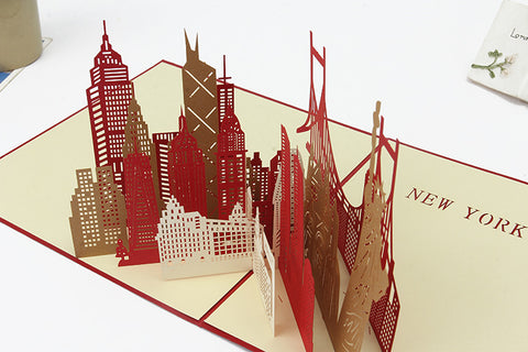 New York 3D Pop Up Card and Envelope