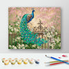 Image of Paint by Numbers Kit - Peacock Green Blue