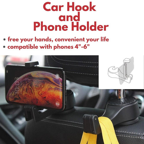 Car Seat Hook for Car - Back Seat Organizer (1 Unit)
