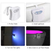 Image of Toilet Night Light - Motion Sensor Activated - LED Light - 8 Colors