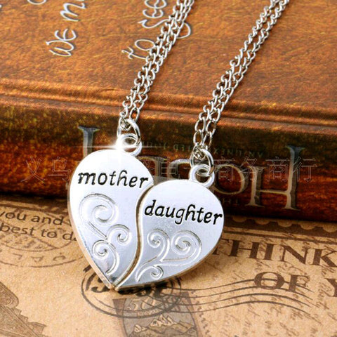 Mother & Daughter Pendant Necklace - 2x20'' Chain + 2 Necklace Pendants