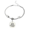 Image of Love Between a Nanny and Granddaughter is Forever Bracelet - Personalized Jewelry Gift - 10’’ Bracelet