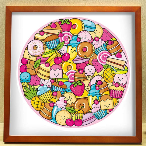 Donuts Round Puzzle - 1000 Pieces Jigsaw