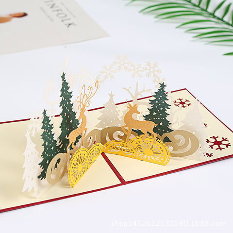 3D Christmas Life Pop Up Card and Envelope