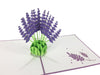 Image of 3D Lavender Pop Up Card and Envelope