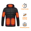 Image of Super Therma Heated Jacket for Women and Men with Battery Pack 5V 11 Heating Zones Heated Coat Detachable Hood