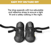 Image of Waterproof Dog Boots with Reflective Velcro Strip - 4PCS