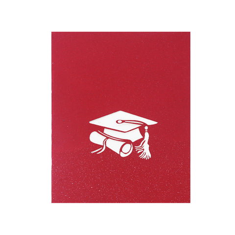 3D Graduation Hat Pop Up Card and Envelope