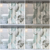 Image of Shower Curtain with Metal Hooks, 72" x 72" - Gray Leaves