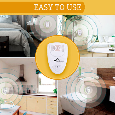 Ultrasonic Cockroach Repeller - PACK of 4 - Get Rid Of Roaches In 48 Hours Or It's FREE
