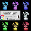 Image of 3D Dinosaur Nightlight for Kids 3D Illusion Lamp 16 Colors