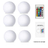 Image of LED Pool Lights Floating Balls - 6 Pack - 16 Colors