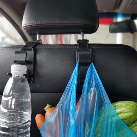 Car Seat Hooks for Car (4 Pack) - Purse Hanger Headrest Holder