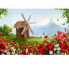 Image of DIY Paint by Numbers Canvas Painting Kit - Windmill in The Village