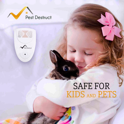 Ultrasonic Ant Repeller - PACK of 2- 100% SAFE for Children and Pets - Get Rid Of Pests In 7 Days Or It's FREE