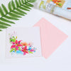 Image of 3D Pink Flower Box Pop Up Card and Envelope