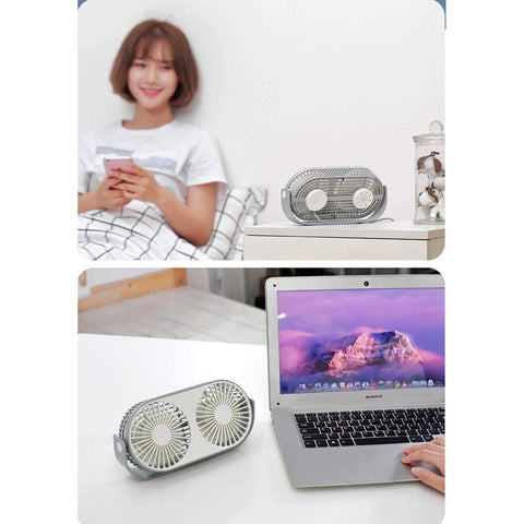 Portable Desk Fan - Small Tabletop Fan with Strong Airflow