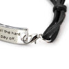 Image of “One Day All The Hard Work Will Pay Off” Pendant Leather Bracelet - Friends Family Jewelry Gift - 10’’