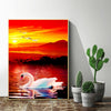 Image of DIY Paint by Numbers Canvas Painting Kit - Red Swan
