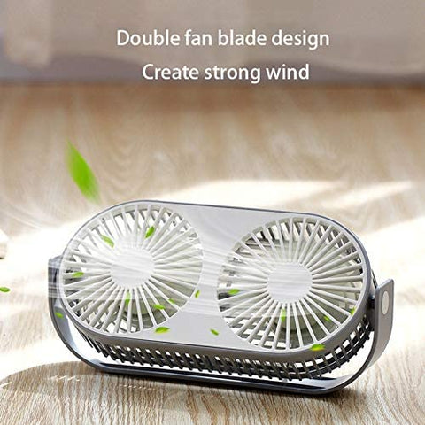 Portable Desk Fan - Small Tabletop Fan with Strong Airflow
