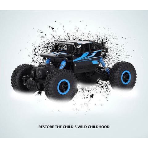 Remote Control Car with Rechargeable Batteries, Blue Kiddro