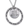 Image of Never Give Up Pendant Necklace