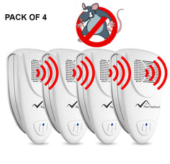 Ultrasonic Rat Repeller - PACK of 4 - Get Rid Of Rats In 48 Hours Or It's FREE