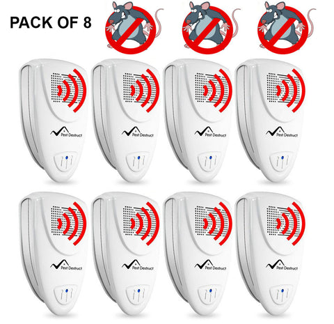 Ultrasonic Rat Repeller - PACK of 8 - Get Rid Of Rats In 48 Hours Or It's FREE