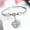 Image of Bangle Bracelet Engraved - She Believed she Could so She Did