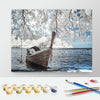 Image of DIY Paint by Numbers Canvas Painting Kit - Fishing Boat on Deck