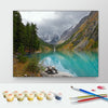 Image of DIY Paint by Numbers Canvas Painting Kit - Mountain Lake