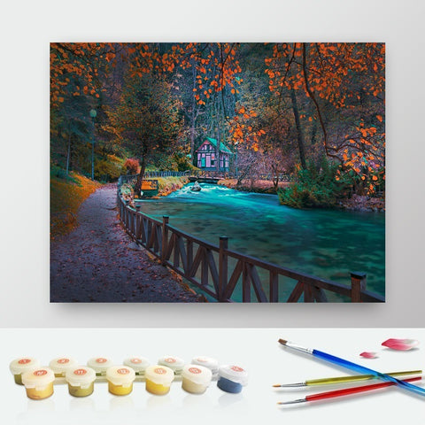 DIY Paint by Numbers Canvas Painting Kit - Blue Nights