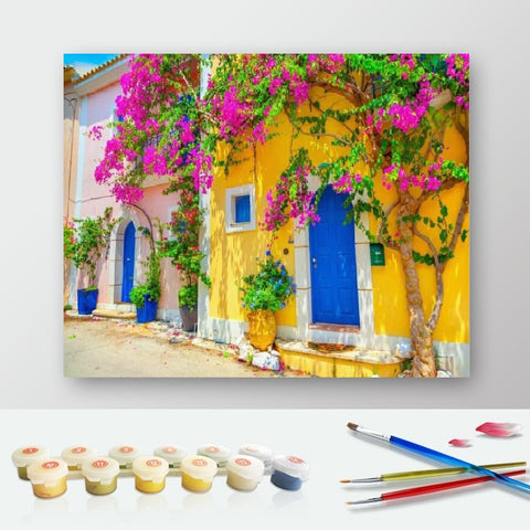 DIY Paint by Numbers Canvas Painting Kit - Blue Door