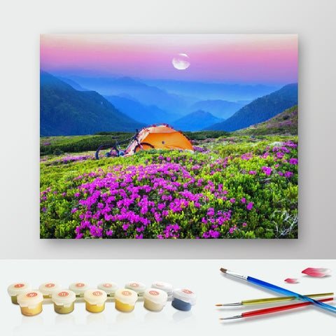 DIY Paint by Numbers Canvas Painting Kit - Pink Sunset