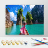 Image of DIY Paint by Numbers Canvas Painting Kit - Girl in Thailand