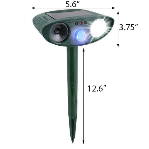 Dog Outdoor Ultrasonic Repeller - PACK of 6 - Solar Powered Ultrasonic Animal & Pest Repellant