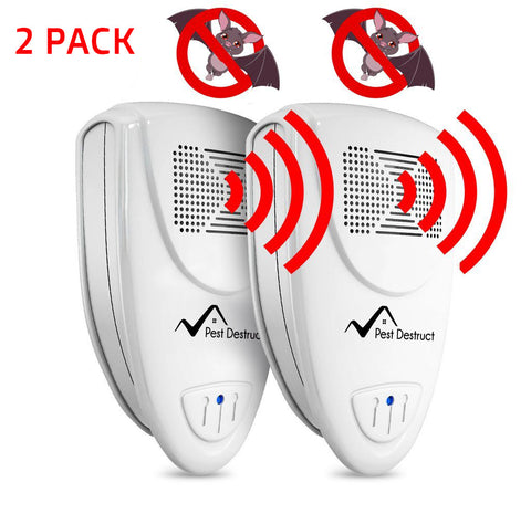 Ultrasonic Bat Repellent PACK of 2 - Get Rid Of Bats In 72 Hours Or It's FREE