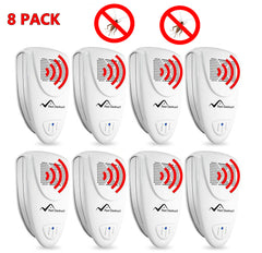 Ultrasonic Cricket Repeller PACK OF 8 - 100% SAFE for Children and Pets - Quickly Eliminate Pests