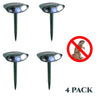 Image of Gopher Outdoor Ultrasonic Repeller PACK OF 4 - Solar Powered Ultrasonic Animal & Pest Repellant - Get Rid of Gophers in 72 Hours or It's FREE